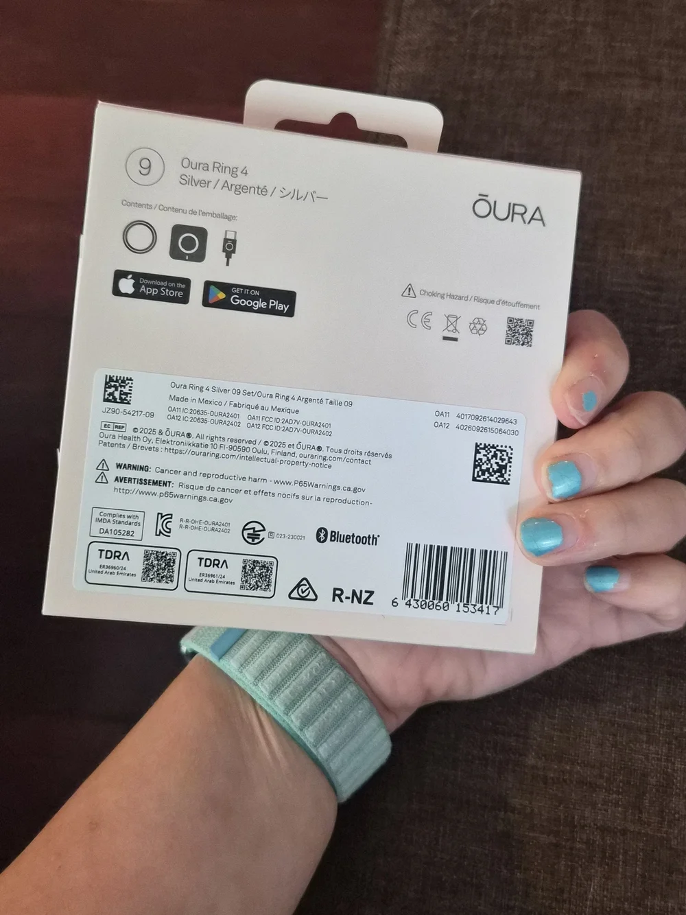 Oura Ring 4 Size 9 Silver - Smart Wellness Ring